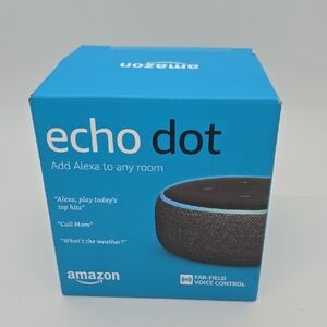 Amazon Echo Dot in Black and Blue